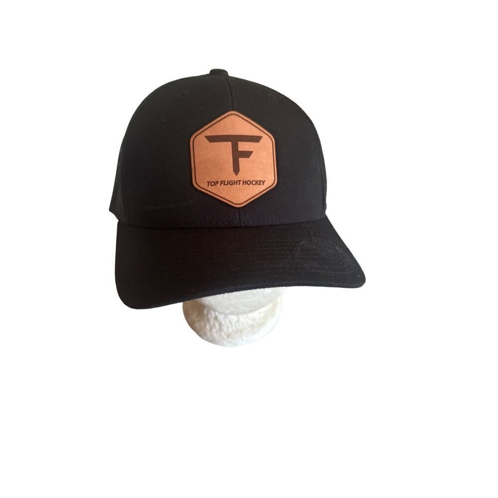 Top‎ Flight Hockey Black Meshback Hat Cap Adjustable